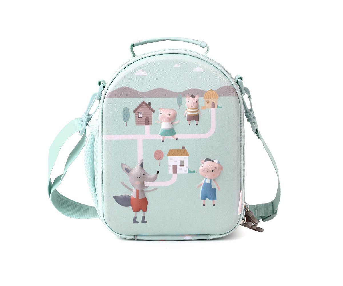 Bolsa merienda térmica 3D The Three Little Pigs personalizable