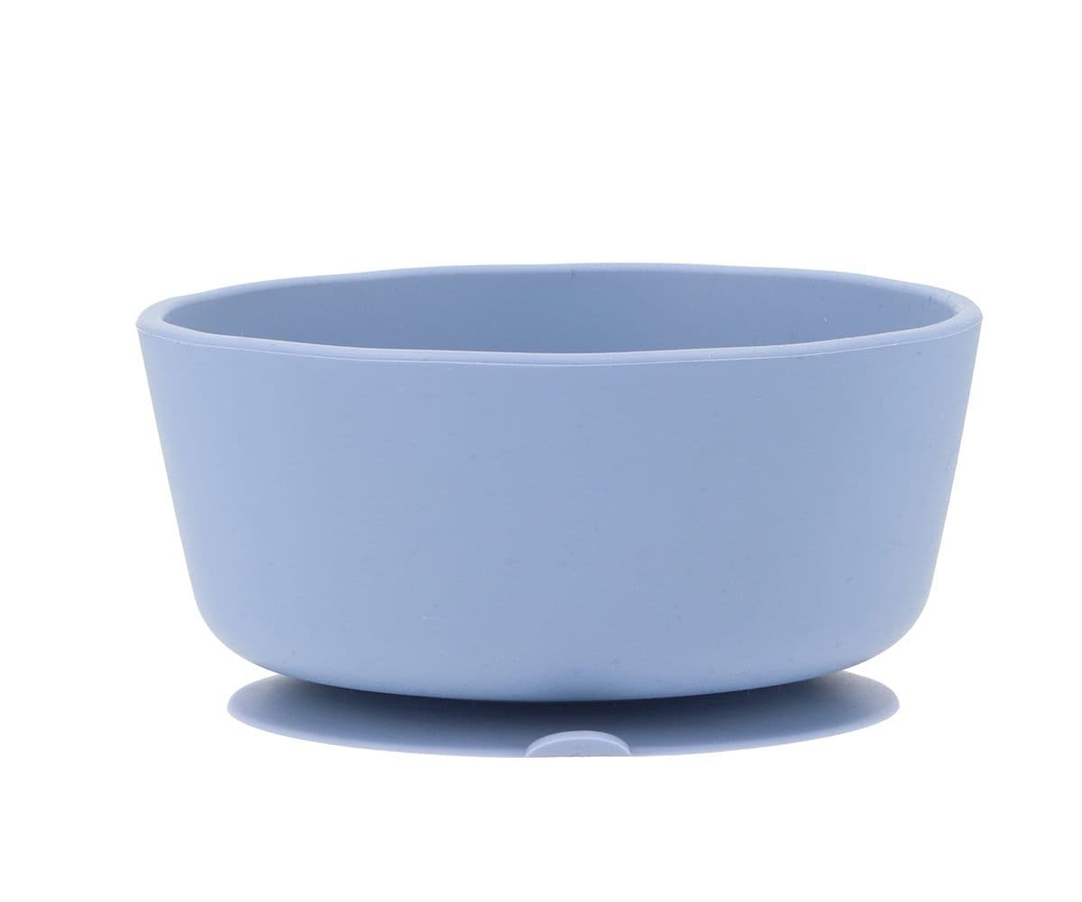 Bol silicona + cuchara acero ocean blue