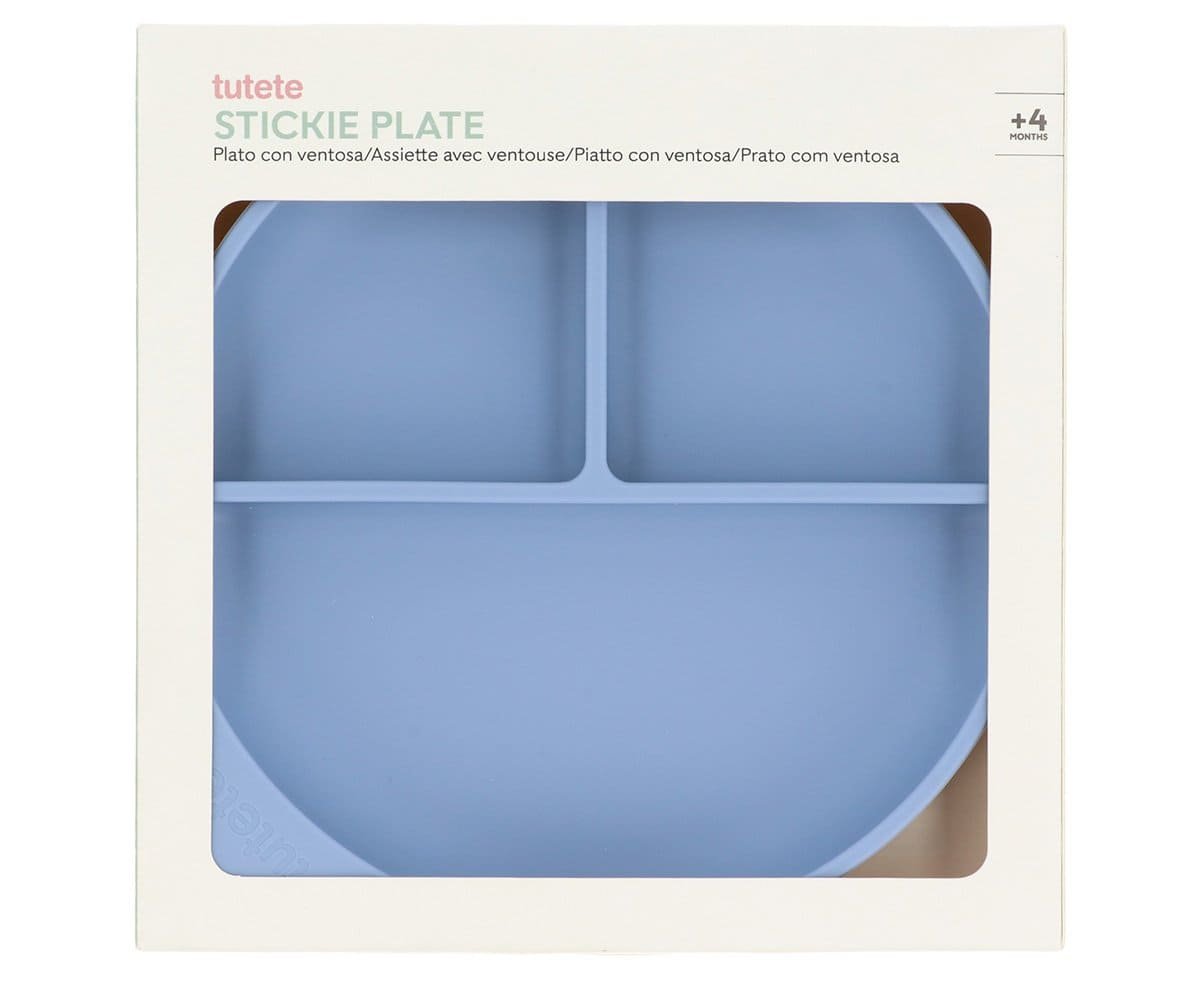 Plato silicona con ventosa ocean blue