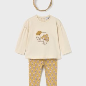 Conjunto legging con diadema bebé