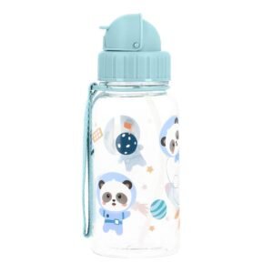 Botella plástico personalizable Pandas en el espacio 500ml