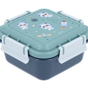 Caja almuerzo grande Pandas en el espacio
