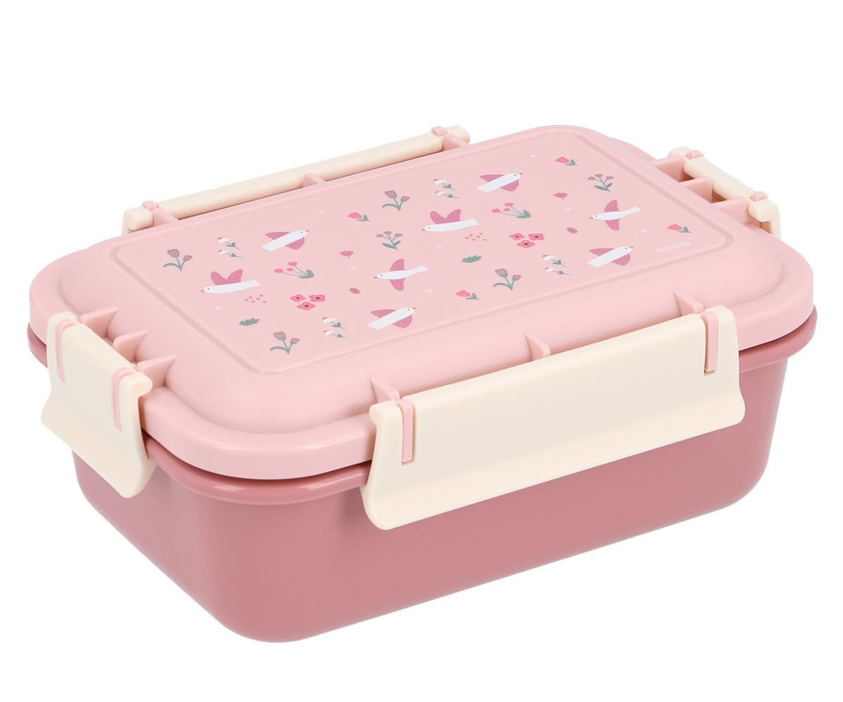 Caja almuerzo Bento Pájaros entre flores