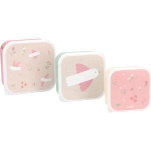 3 cajas almuerzo Pájaros entre flores