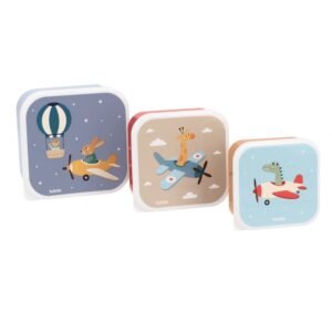 3 cajas de almuerzo Aviones